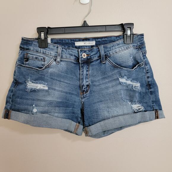KanCan Distressed Denim Shorts Size 29 - Picture 1 of 3